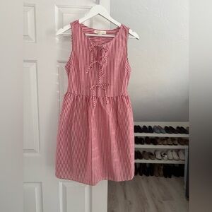NWOT Monteau Los Angeles red and white stripe sundress size S